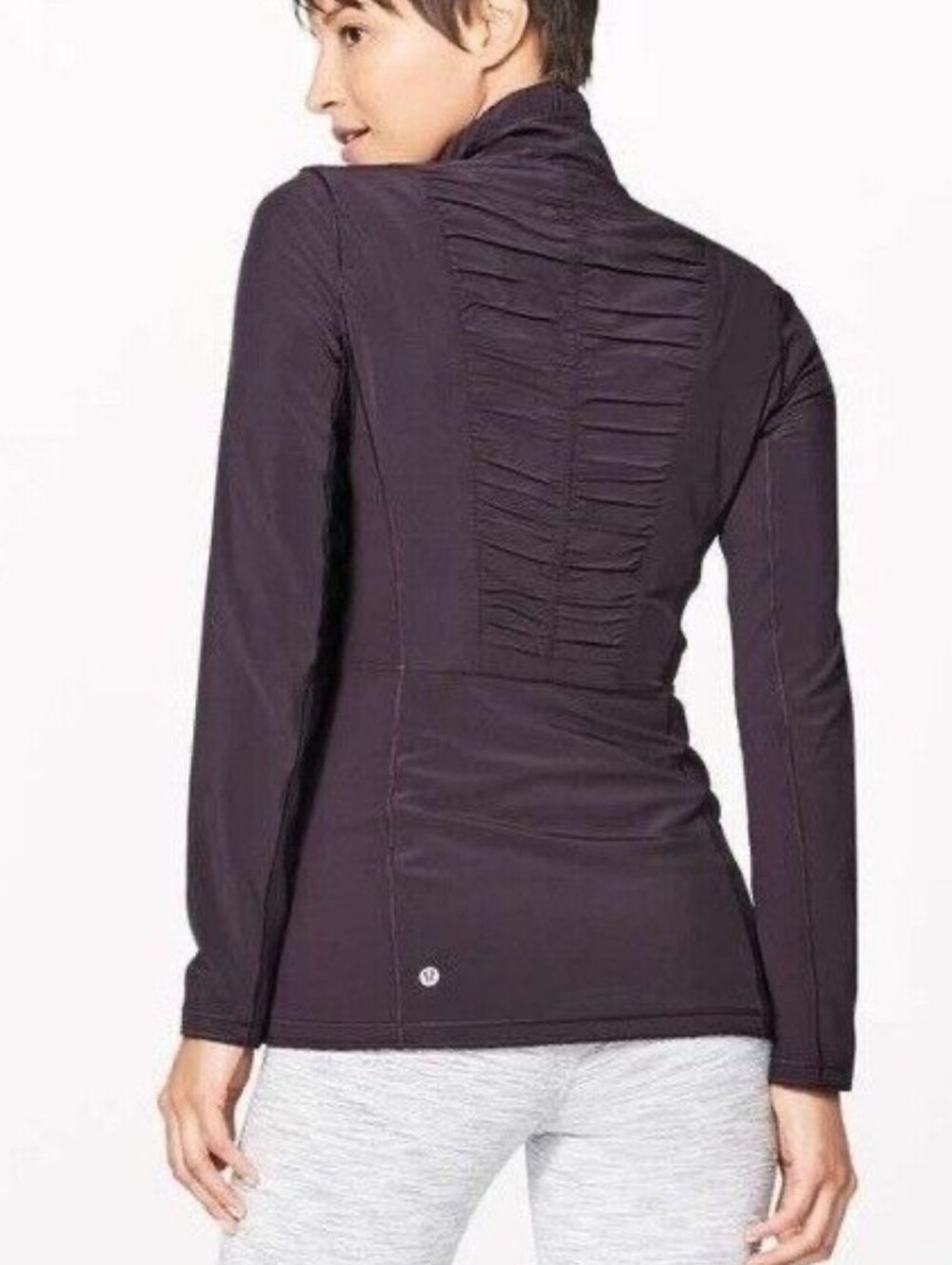 lululemon athletica Women’s Round Trip Zip Ruffle Jacket Melanite (Black/gray) 6